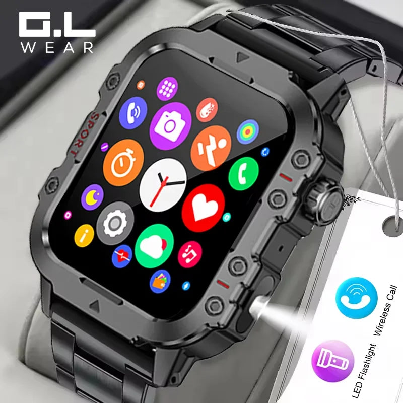 Smartwatch sportivo 2026 con monitor cardio, SpO2, sonno e torcia LED