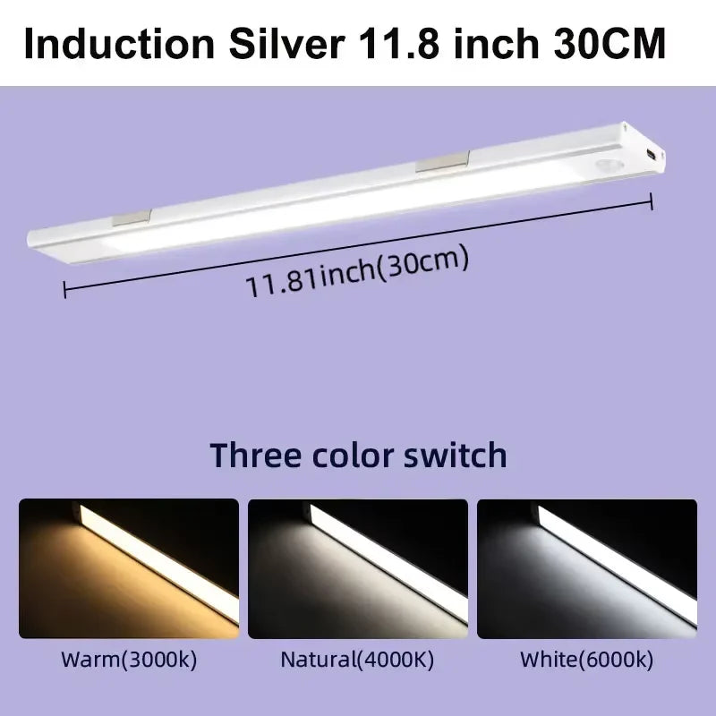 Lampada LED con Sensore di Movimento, Ricaricabile e Dimmabile, 3 Colorazioni