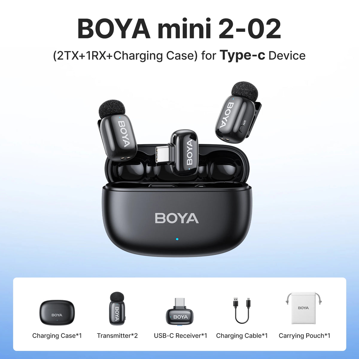 Microfono Lavalier Wireless Mini – Riduzione Rumore AI, iPhone e Android