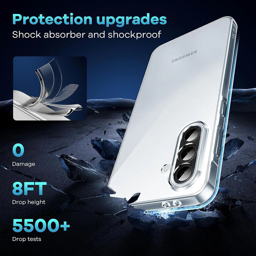 Ultra Thin Silicone Soft Case For Samsung Galaxy A57 A37 A27 A17 A56 A36 A26 A16 A55 A15 A54 A14 Clear Slim Shockproof TPU Cover