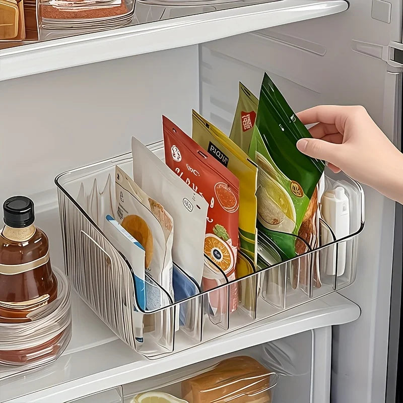 Box trasparente in plastica con divisore regolabile per spezie e snack