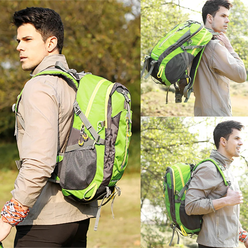 Sac à dos de voyage 40L imperméable pour trekking, randonnée et ordinateur portable