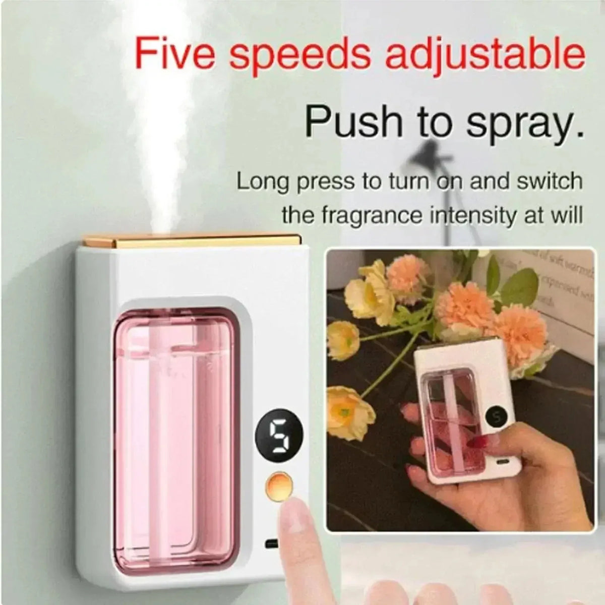 Umidificatore auto e bagno con diffusore aromaterapico e profumo gelsomino