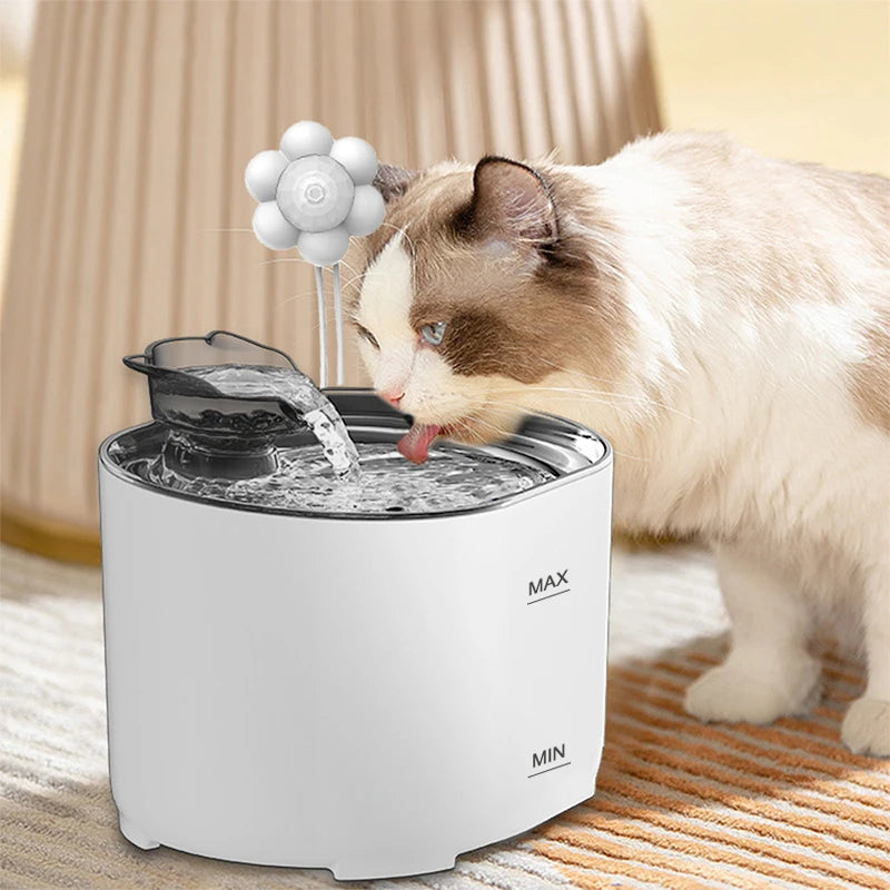 Fontana Acqua 2,2 L per Gatti e Cani – Filtro e Pompa Ultra Silenziosa