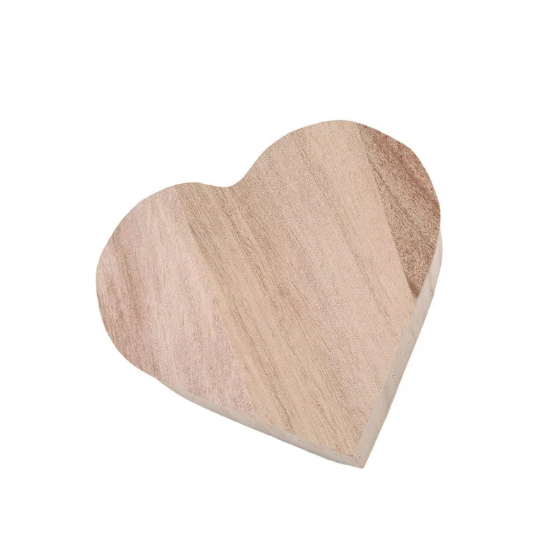 New Arrive Storage Boxes Heart Shape Wood Box Jewelry Box Wedding Gift Home Storage Bin Earrings Ring Box Makeup Wood Case Gift
