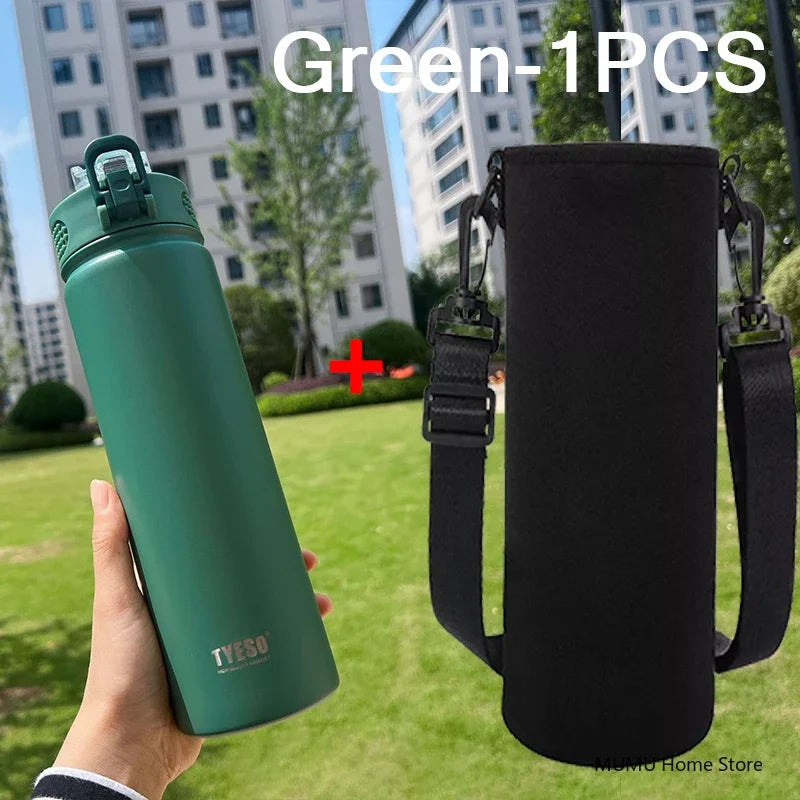 Thermos da 600/750 ml in acciaio inox con cannuccia – Mantiene caldo e freddo