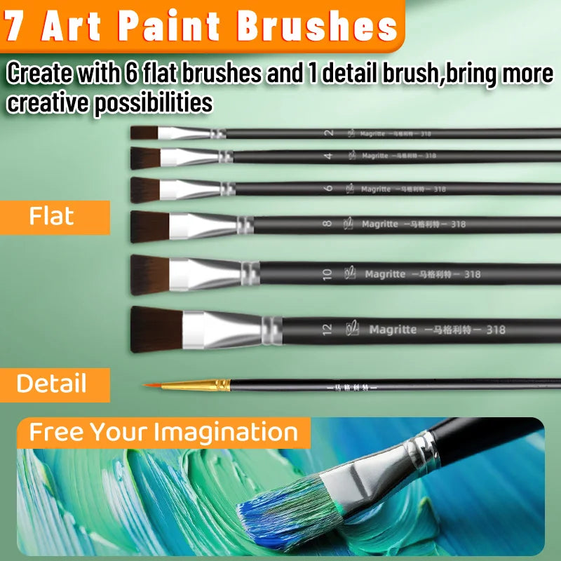 Acrylic Paint Set 50/38/32/26pcs High Quality,12ml/0.41oz with Canvas,Brushes,Palette,Etc,for Beginners,Paper,Glass,Stone,Wood