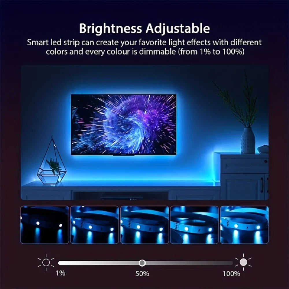 Striscia LED RGB 5V 1‑5 m con telecomando IR 24 tasti – USB, colori regolabili