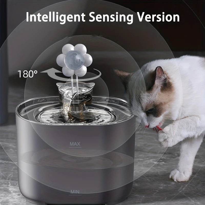 Fontana Acqua 2,2 L per Gatti e Cani – Filtro e Pompa Ultra Silenziosa