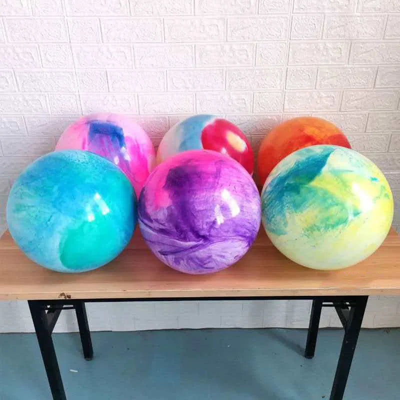 Marbleized Bouncy Balls for Kids 12Inch Sized Ball Inflatable Rubber Fun Carnival Party Beach Playground Backyard Outdoor Games