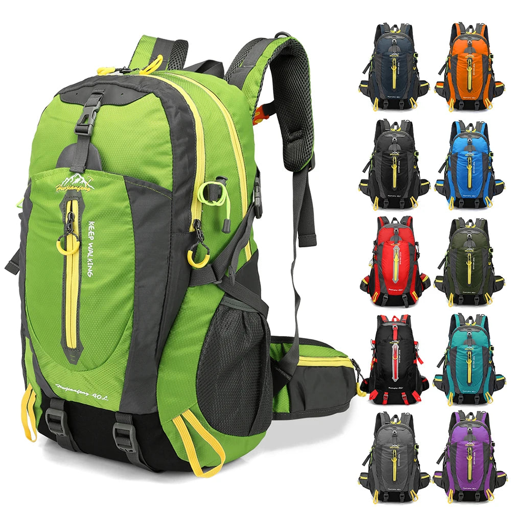 Sac à dos de voyage 40L imperméable pour trekking, randonnée et ordinateur portable