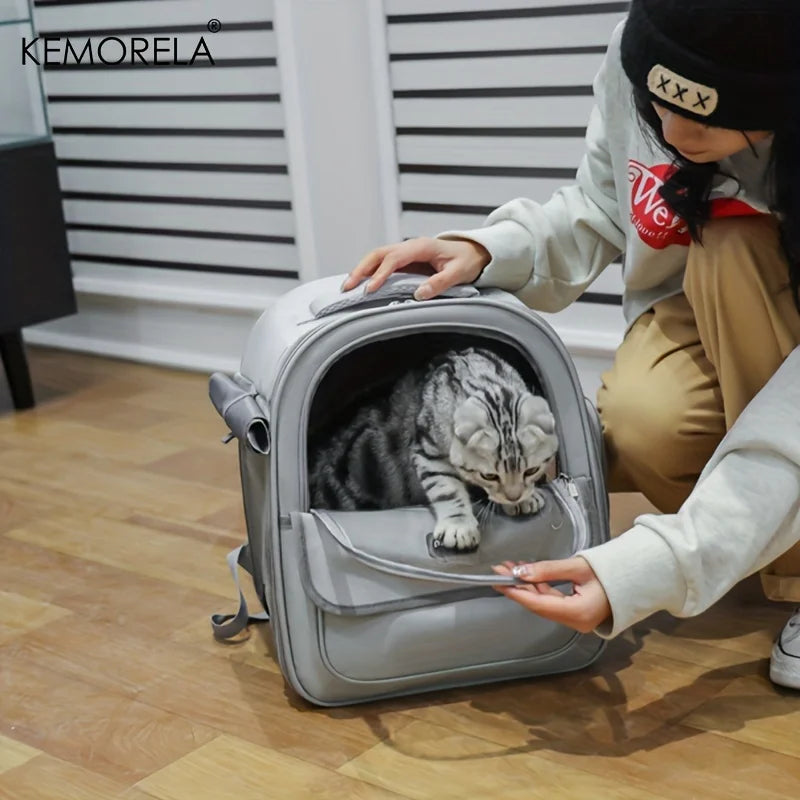 Zaino porta animali pieghevole, rete traspirante, capienza per viaggi e trekking