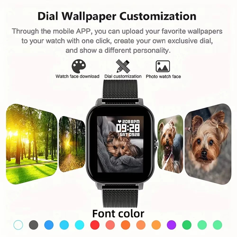 Smartwatch 2025 con touch full, chiamate Bluetooth e monitor fitness