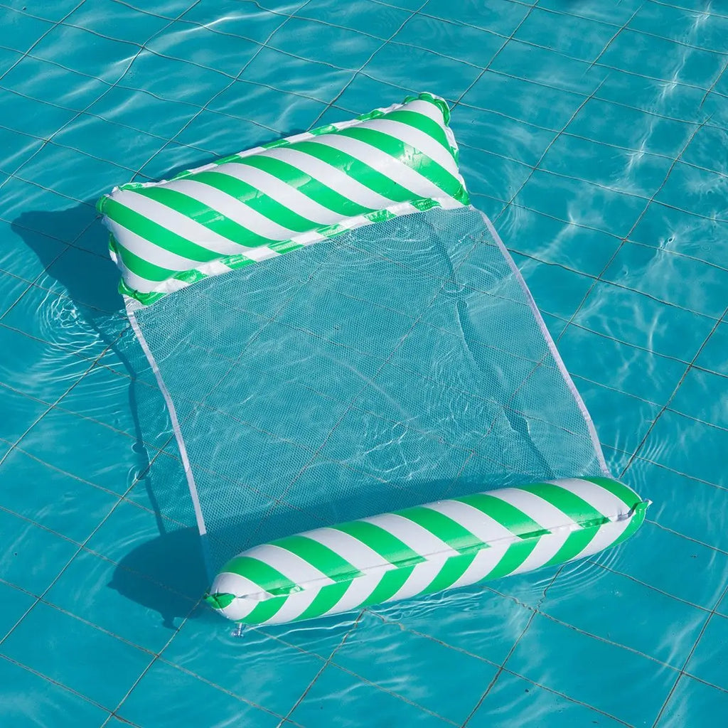 Summer Foldable Water Hammock Swimming Pool Inflatable Air Mattress for Swimming Beach Lounger Floating Sleeping Bed Chair