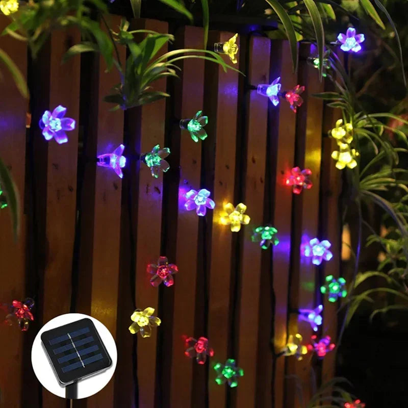 Luci Solari a Fiori Giardino Cherry Garden - 20m LED IP65 Impermeabili