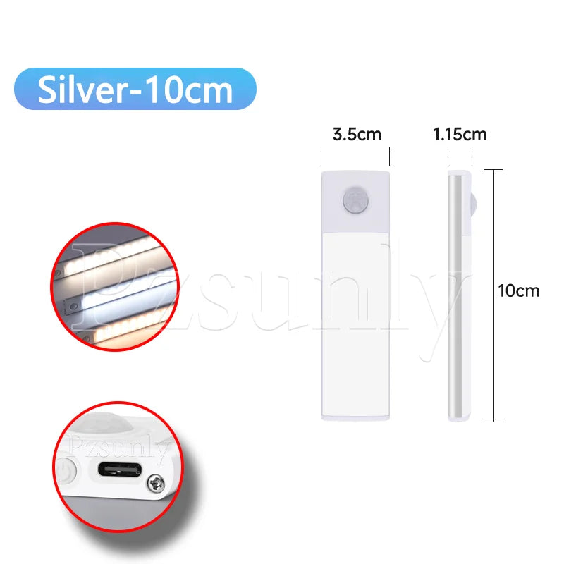 LED Bar Light con sensore di movimento ricaricabile USB – 30/40/50 cm