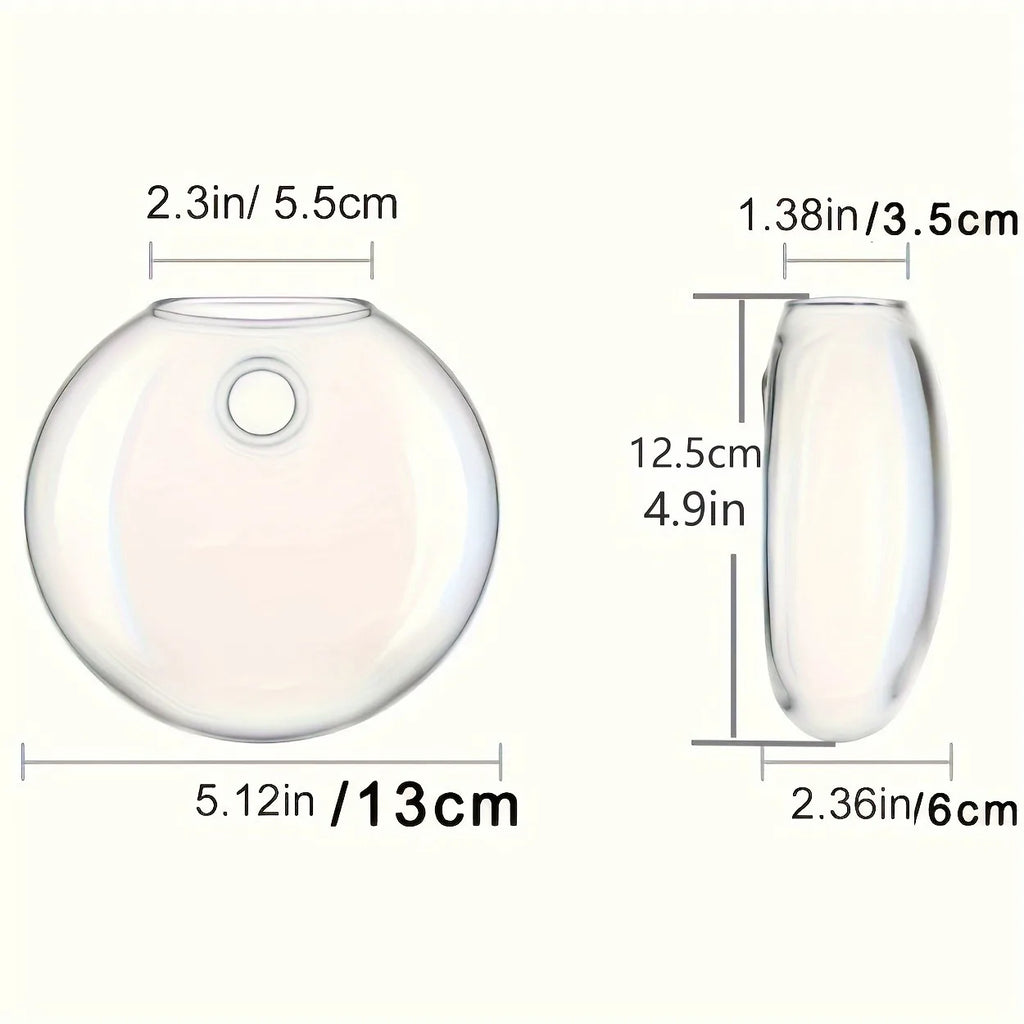 Terrario da parete in vetro con vaso cristallo rotondo - Kit da 2/4/6…