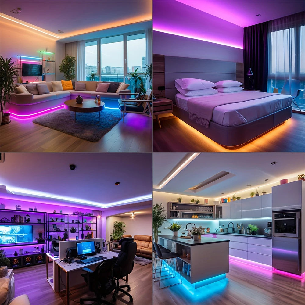 Striscia LED RGB 10-30m con sincronizzazione musica – Controllo app e…