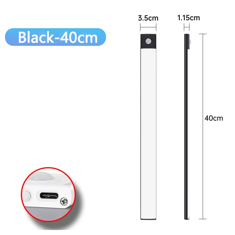 Lampada notturna a sensore di movimento USB, LED sottocucina e armadio