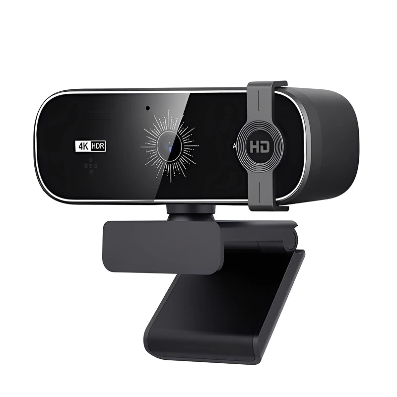 Webcam 4K con autofocus, copertura privacy e telecomando – Plug & Play