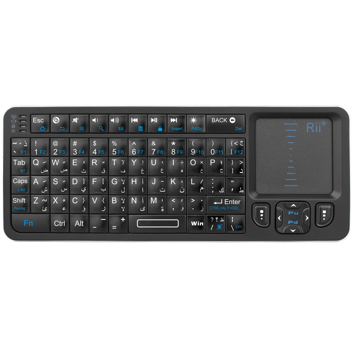Mini Tastiera Bluetooth con Touchpad, Retroilluminata e Telecomando IR per TV e…