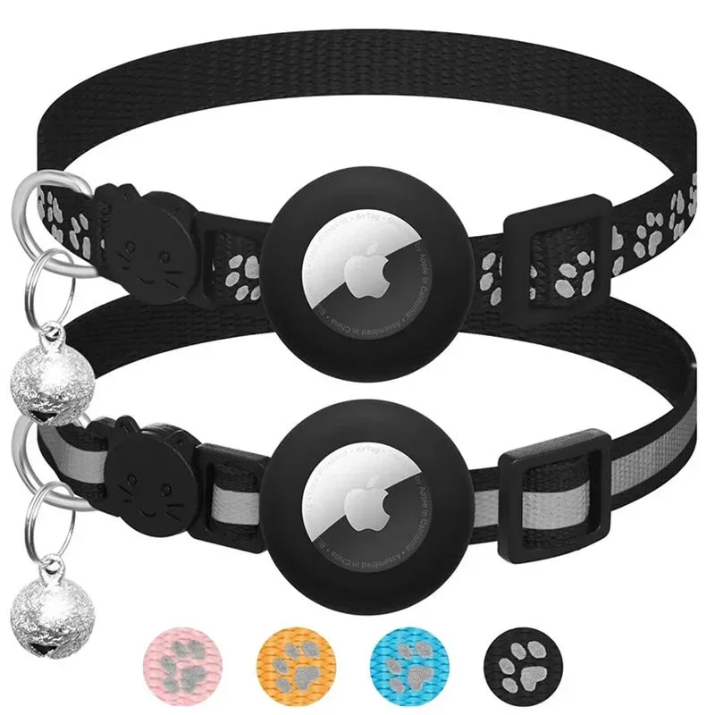 Collare per Gatti con Porta Airtag, Riflettente, Con Campanellino, Regolabile…