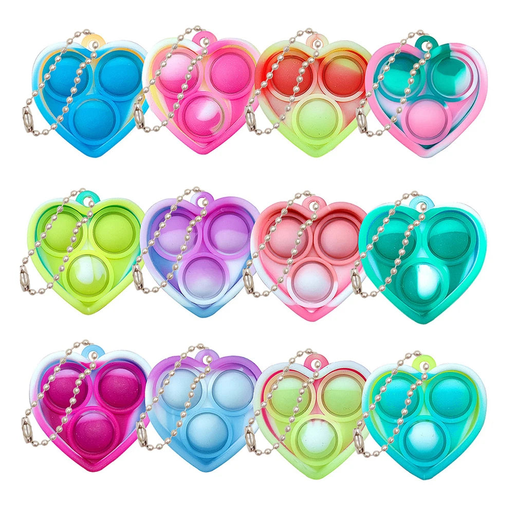 mini pop keychain sensory fidget toys – bulk pack for classrooms, parties & weddings