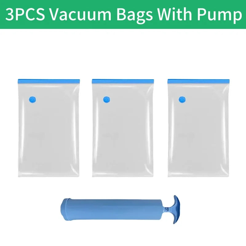 vacuum storage bags set 1-10 pack, space saver for comforters, blankets, clothes