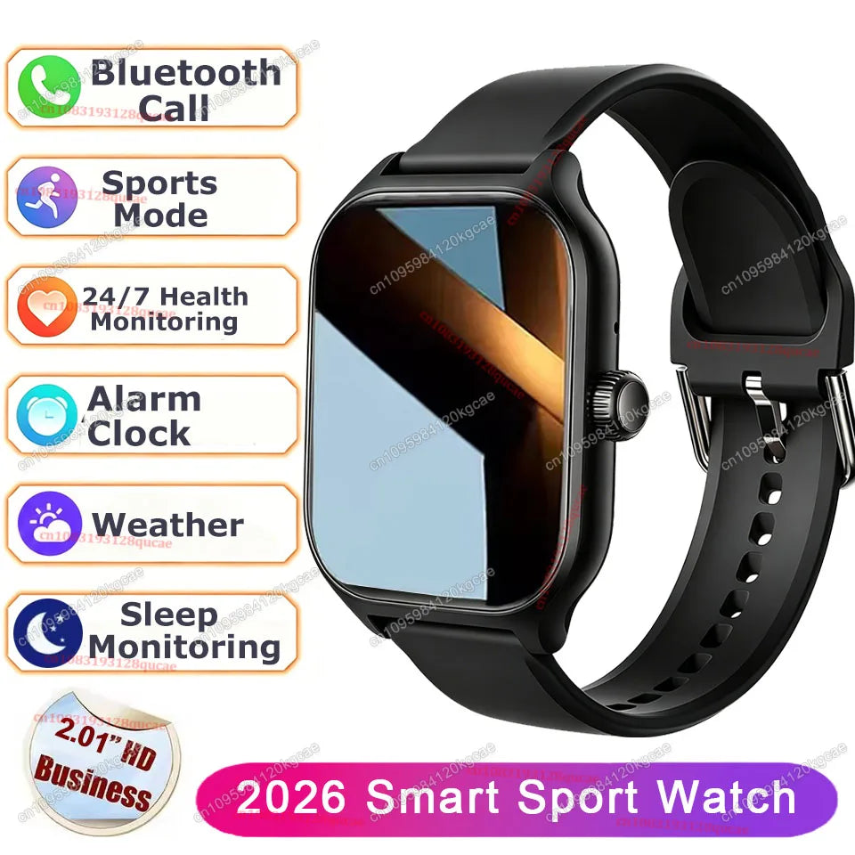 Smartwatch 2.01'' Waterproof Fitness con Monitor Cardiaco e Chiamate