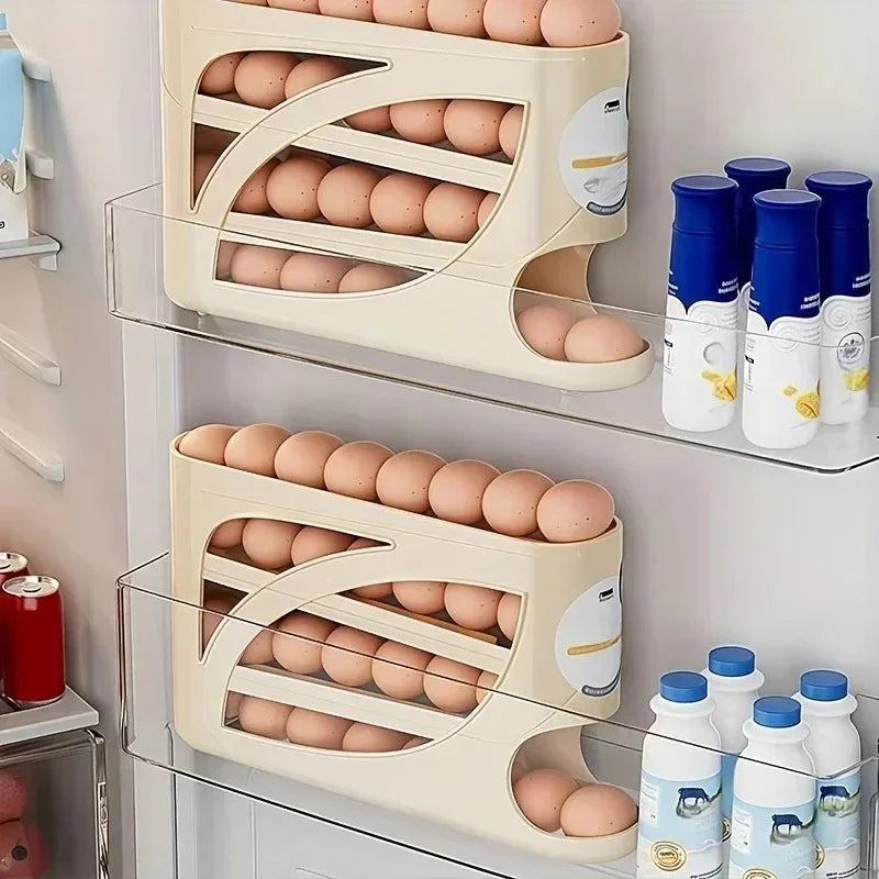 Porta uova refrigeratore con dispenser automatico a rotazione, capacità grande