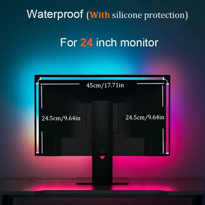 Striscia LED RGB per monitor: sincronizzazione colore, musica e controllo app