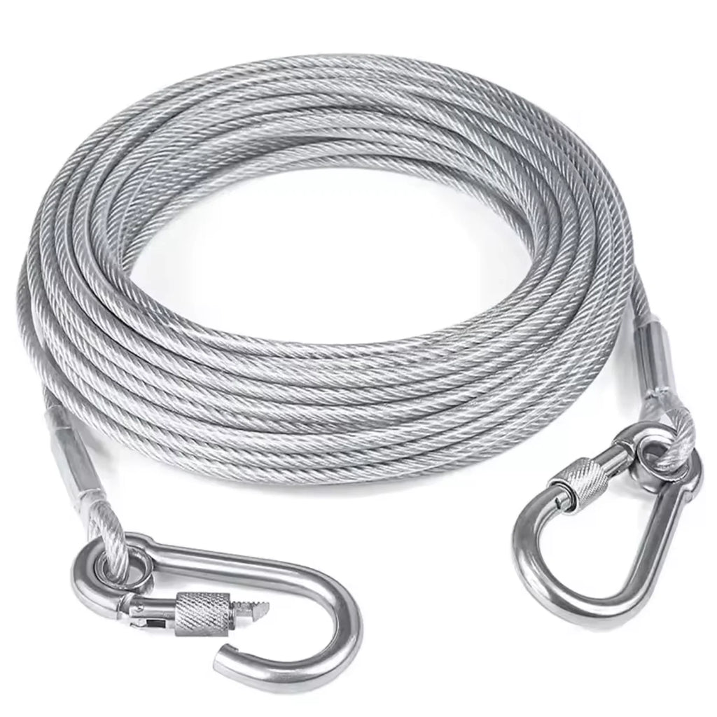 Guinzaglio cane in acciaio inox a doppio capo con fibbia metallica – anti…