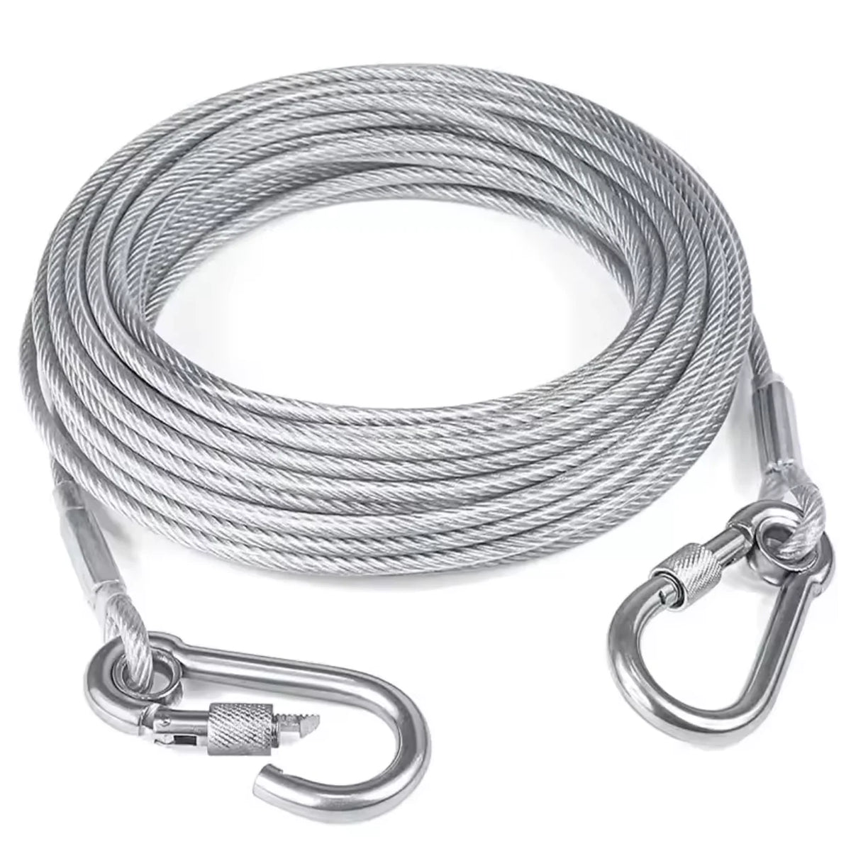 Guinzaglio cane in acciaio inox a doppio capo con fibbia metallica – anti…