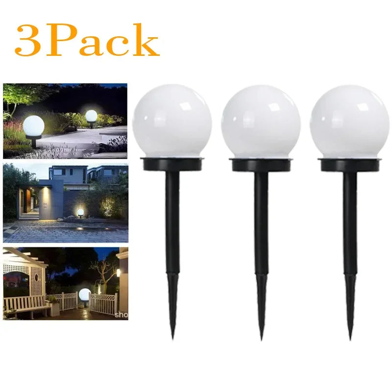 1/3/6/9 Pack Solar-Powered LED Bulb Lamp – Energy-Efficient, Waterproof Outdoor Garden Light, Street Light, Solar Panel Ball Light for Lawn and Yard