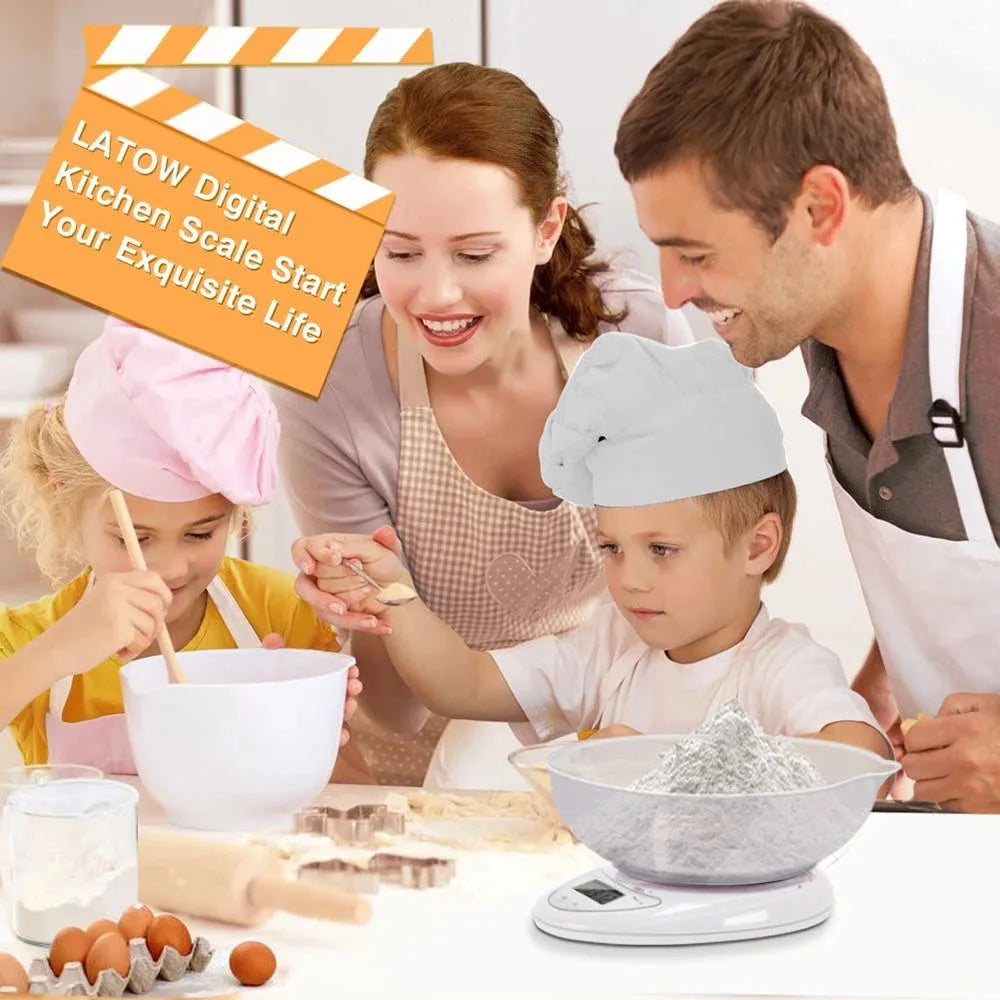 Bilancia digitale da cucina 5 kg/1 g, precisione 0,1 g, display LED, unità…