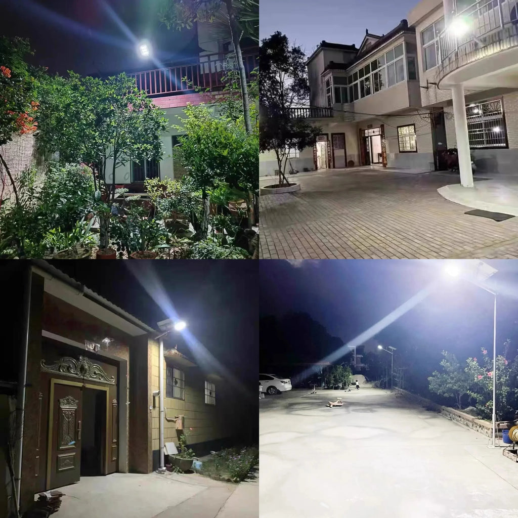 Lampada da Giardino Solare 30.000 lm con Sensore di Movimento, 3 Modalità, IP65