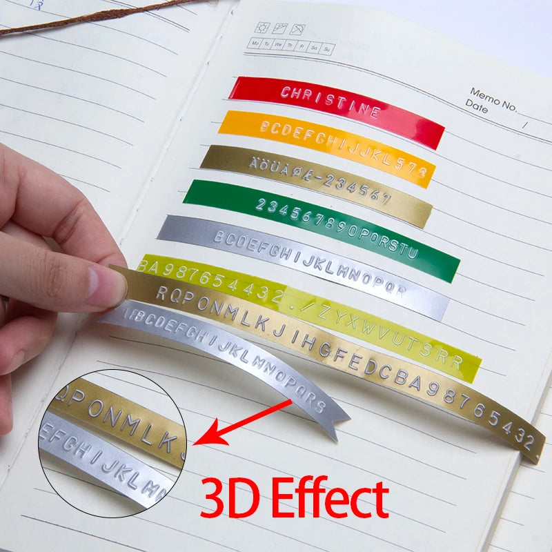 Stampante Etichette Manuale 3D Impermeabile con Nastro in Plastica