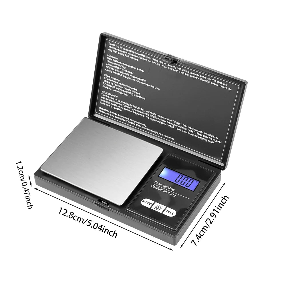 Bilancia da tasca in acciaio inox 0,01g – Precisione per gioielli e cucina