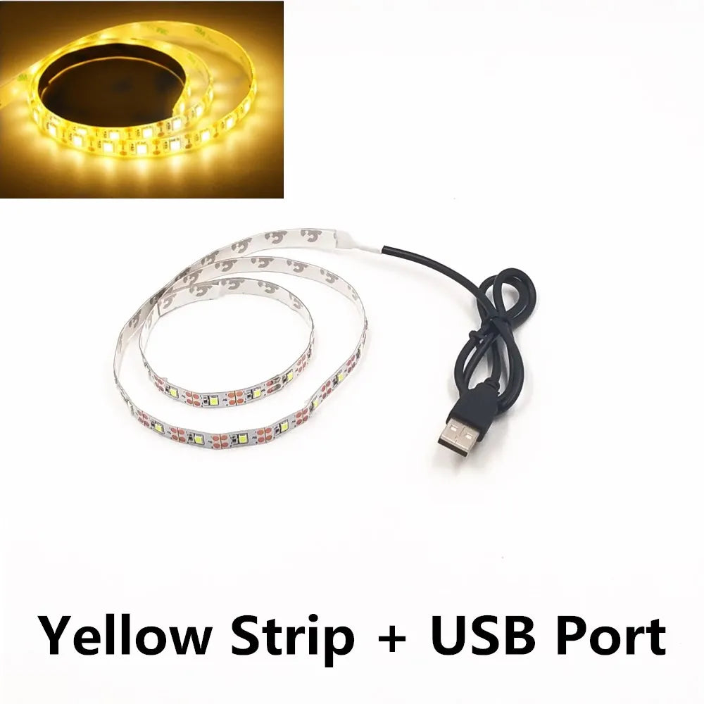Striscia LED USB 5V 1‑5 m, colori multicolore, impermeabile, 60 LED/m