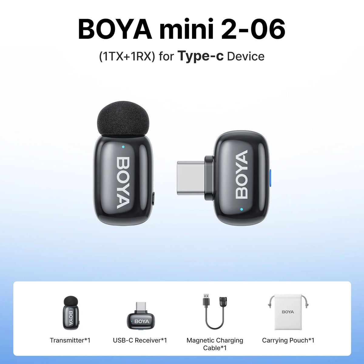 Microfono Lavalier Wireless Mini – Riduzione Rumore AI, iPhone e Android