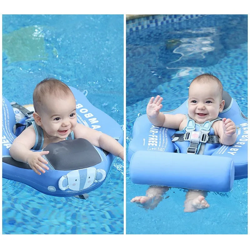 Non Inflatable Mambobaby Baby Swimming Float Foot Pad Seat Float Swim Trainer Solid Noninflatable Swim Ring