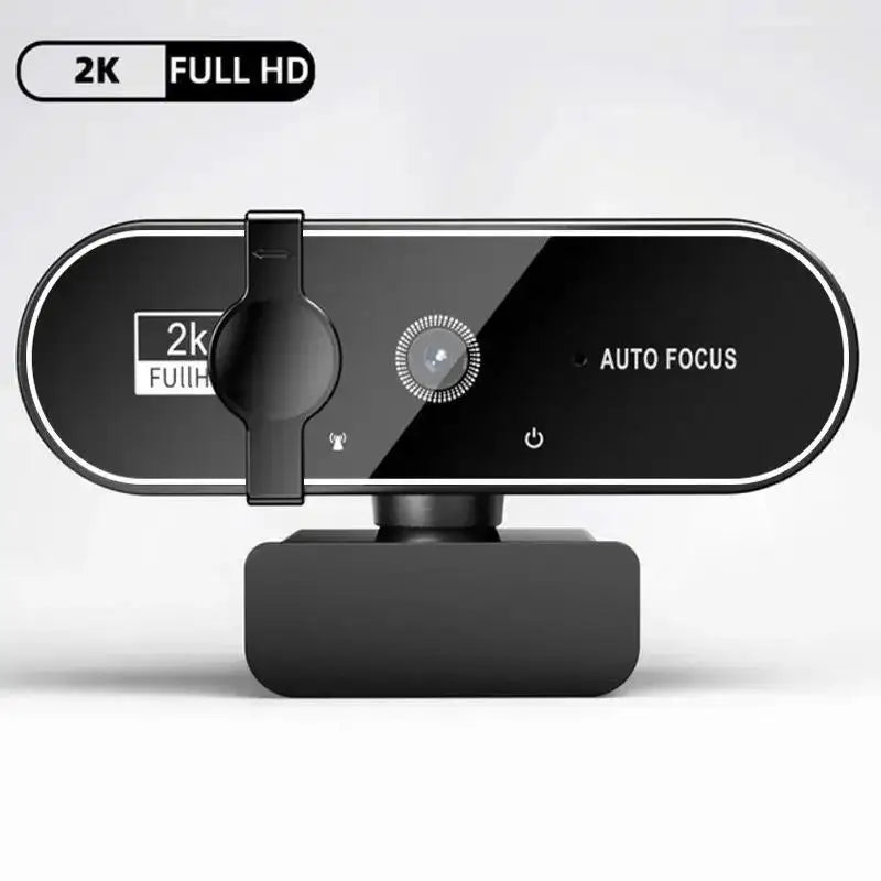 Webcam 4K Full HD con Autofocus, Luce Regolabile e Microfono Antirumore