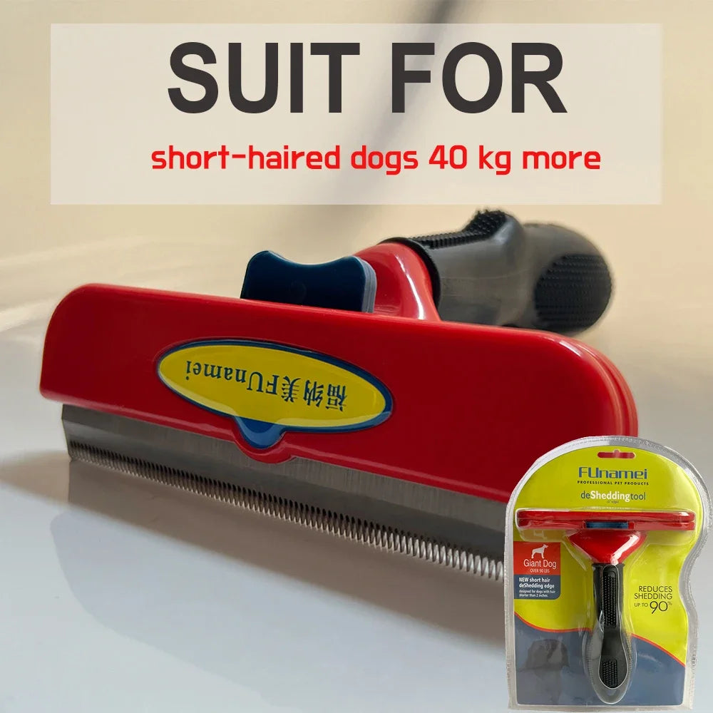 Spazzola anti-pelo per cani e gatti – rimuove il sottopelo, manico ergonomico