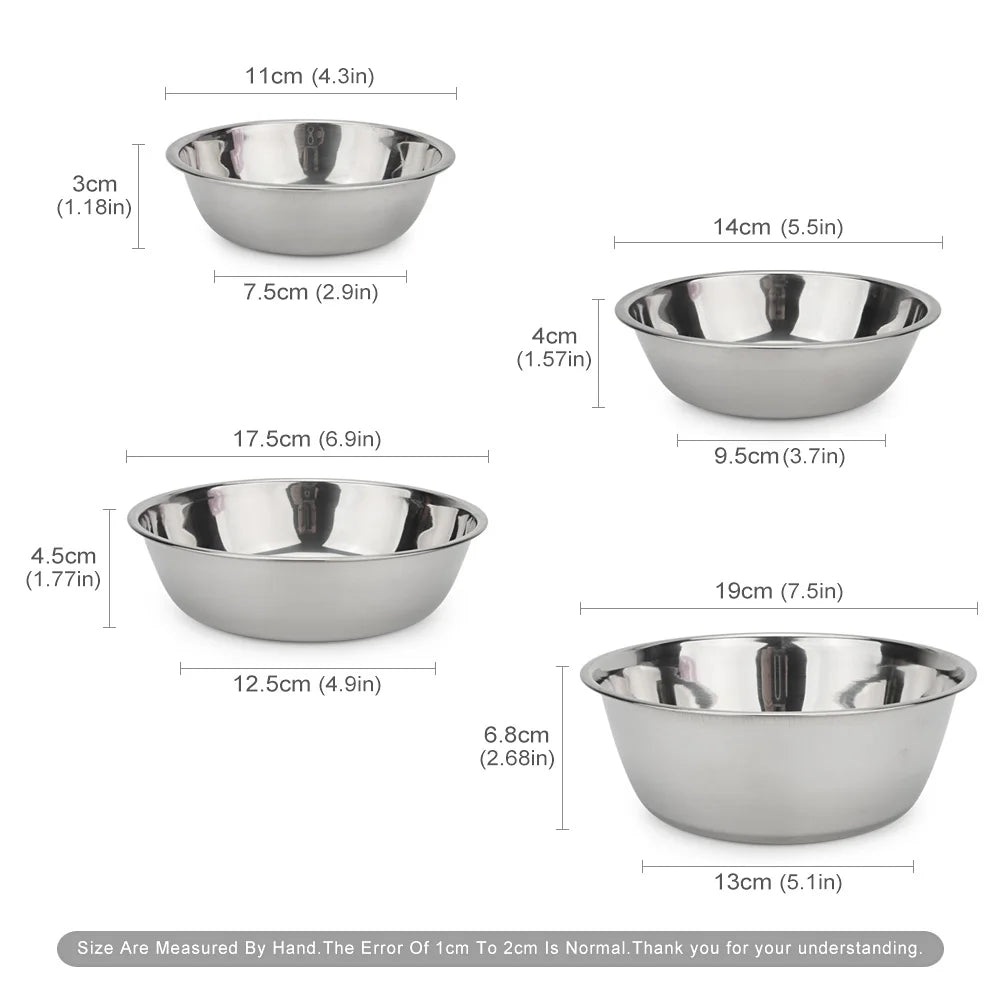 Ciotola Acciaio Inox per Cani e Gatti – Taglia Universale 11-19 cm