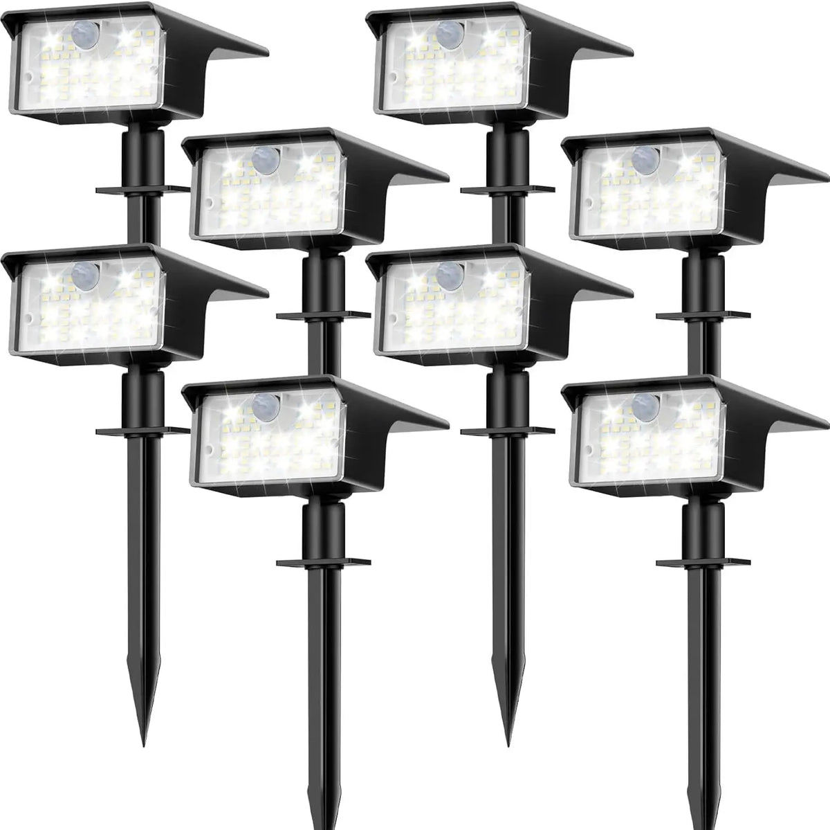 Faretti Solari da Esterno con Sensore di Movimento, 62 LED, 3 Modalità