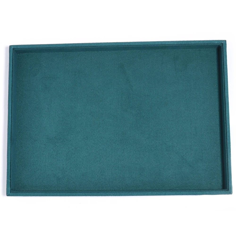 Plateau de présentation pour bijoux en velours, porte-bijoux exquis, organisateur portable pour bagues, boucles d'oreilles et colliers, boîte de rangement, plateaux organisateurs
