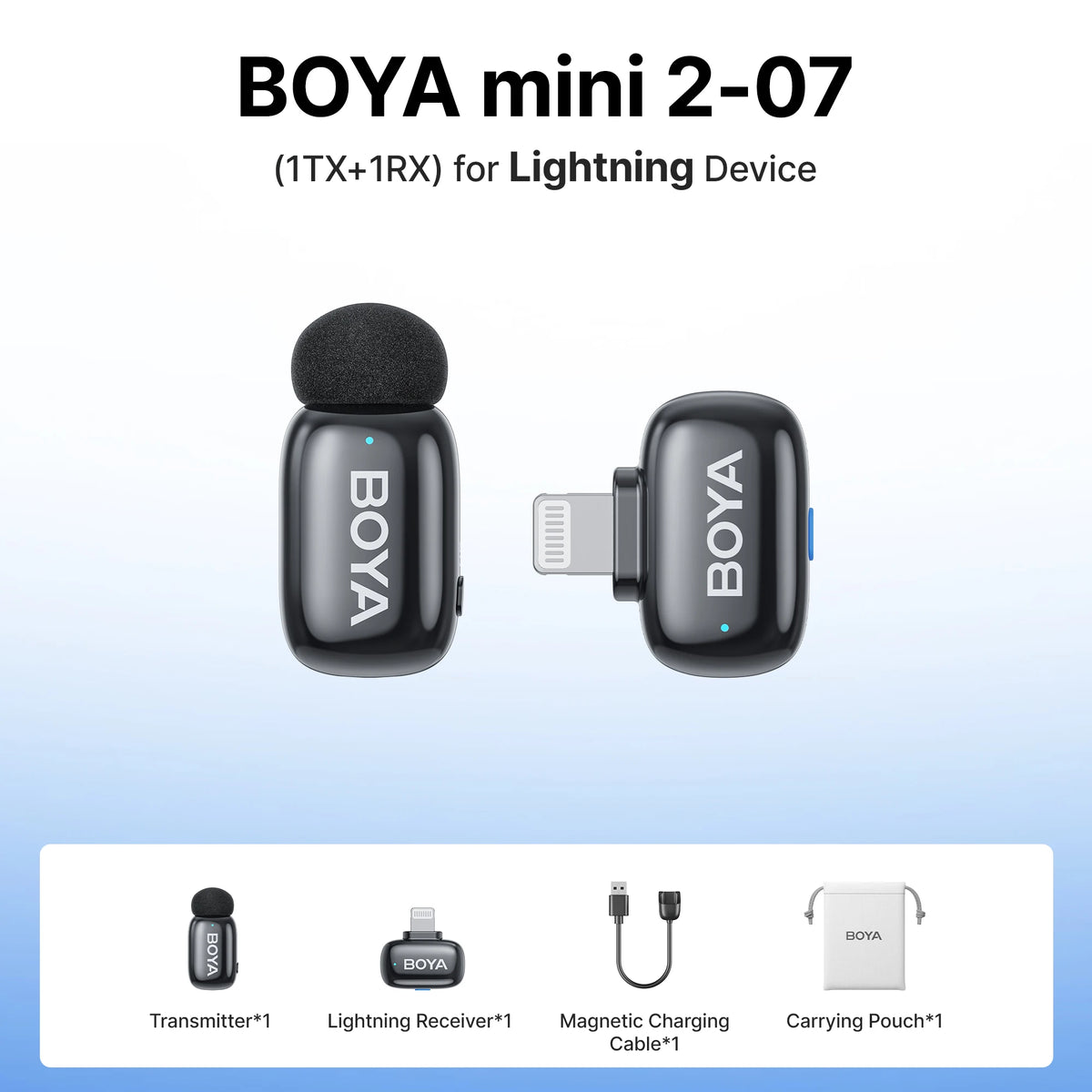 Microfono Lavalier Wireless Mini – Riduzione Rumore AI, iPhone e Android