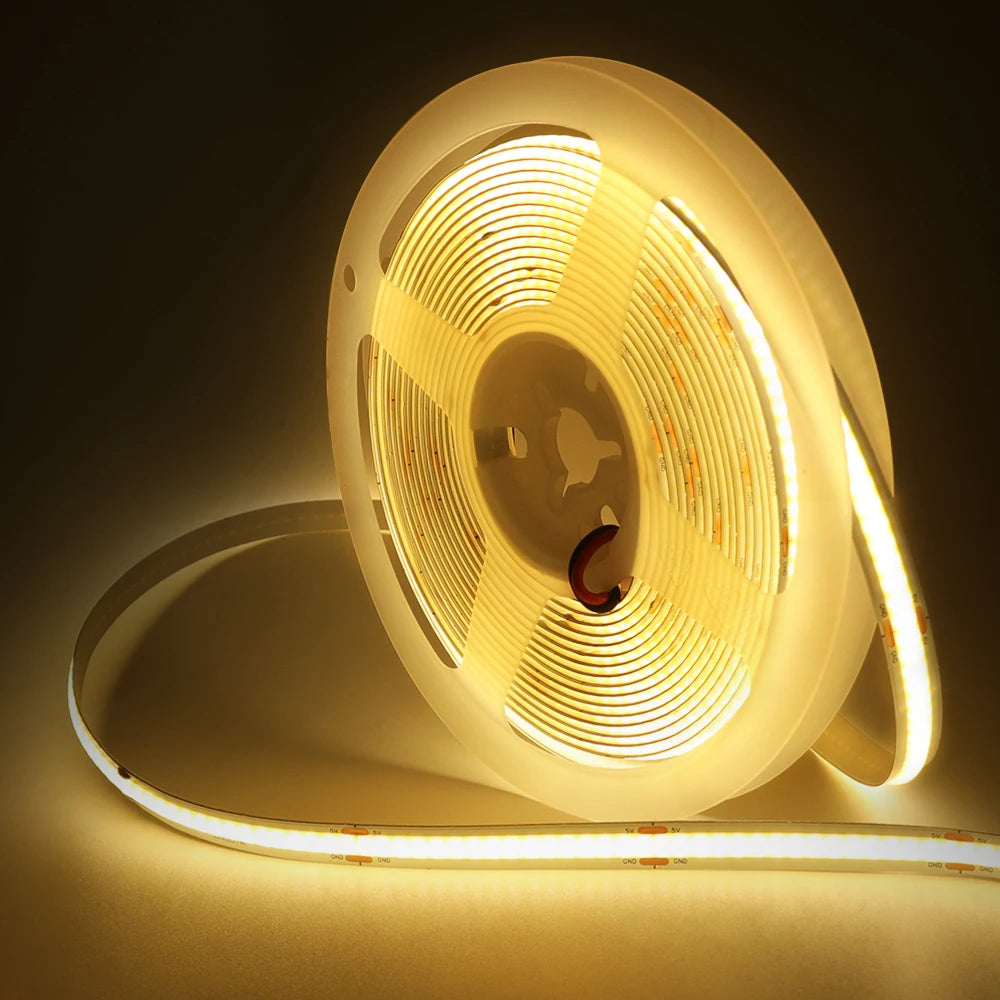 Striscia LED COB 5V USB 320 LED/m – Luce flessibile multicolore per casa