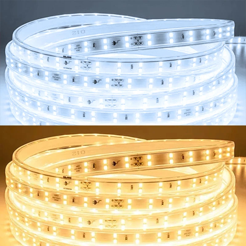 Striscia LED 220V 2835 Flessibile 1‑30 m con Spina EU – Illuminazione Waterproof