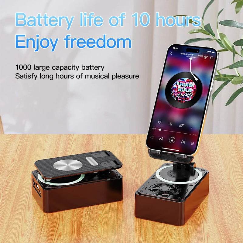 Altoparlante Bluetooth 3-in-1 con supporto, power bank 1200 mAh e design…
